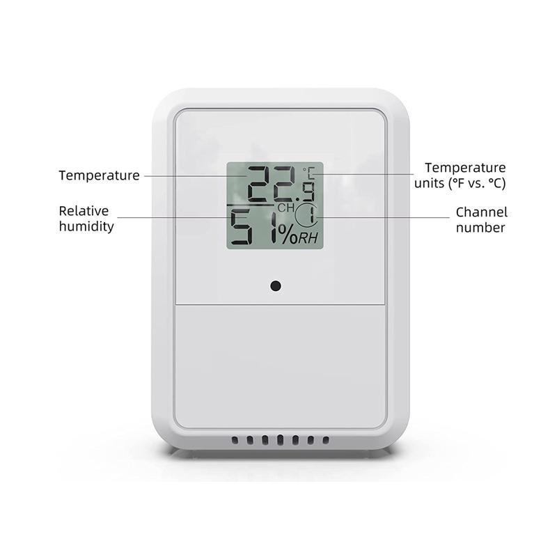 NicetyWeather Wireless Indoor/OutdoorThermo-Hygrometer Meter for FT-0320 Weather Stations Wireless Monitor Remote Sensors