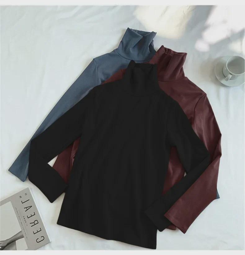 Women's Slim Fit German Velvet Turtleneck Long-Sleeve Shirt - 2024 Autumn/Winter Fashion