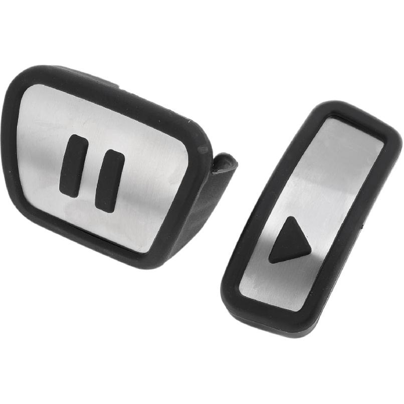 

1 Set Automatic Footrest Pedals Cover Footrest Pedal Pads Foot Rest Dead Pedal Pad Cover for Volkswagen ID.4 2020-2024 Stainless Steel Silver Tone