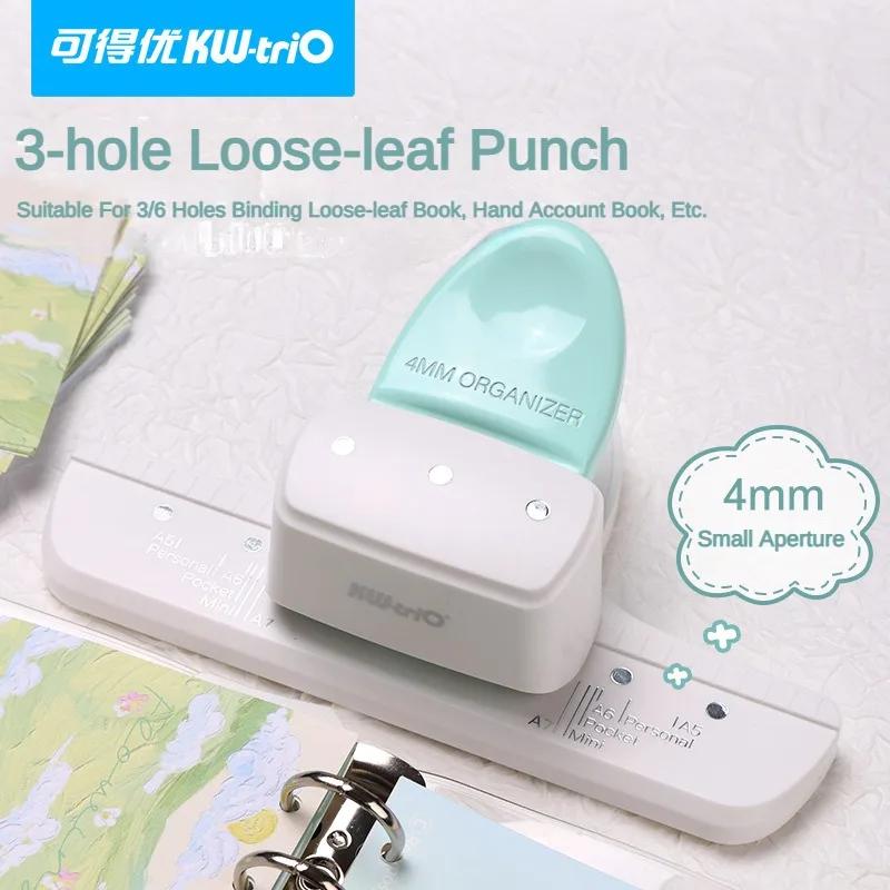 KW-TRIO 3 Hole Puncher DIY Paper Binding A5 A6 A7 Loose Leaf Paper Scrapbooking Standard Hole Punch Office Supplies Stationery
