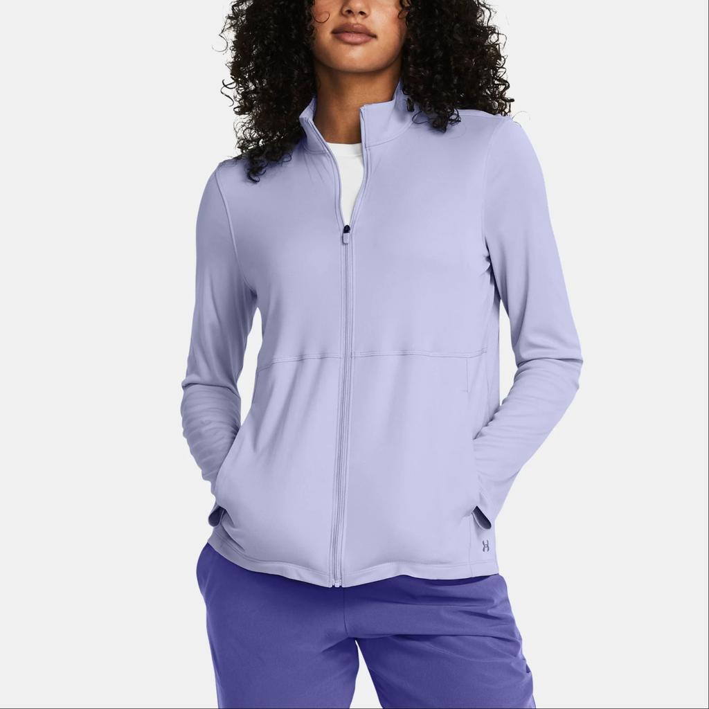 Under Armour UA Fish Pro Solid Quick-Dry Stand Collar Long Sleeve Hoodie Women Hoodies Blue Purple 1385289-539