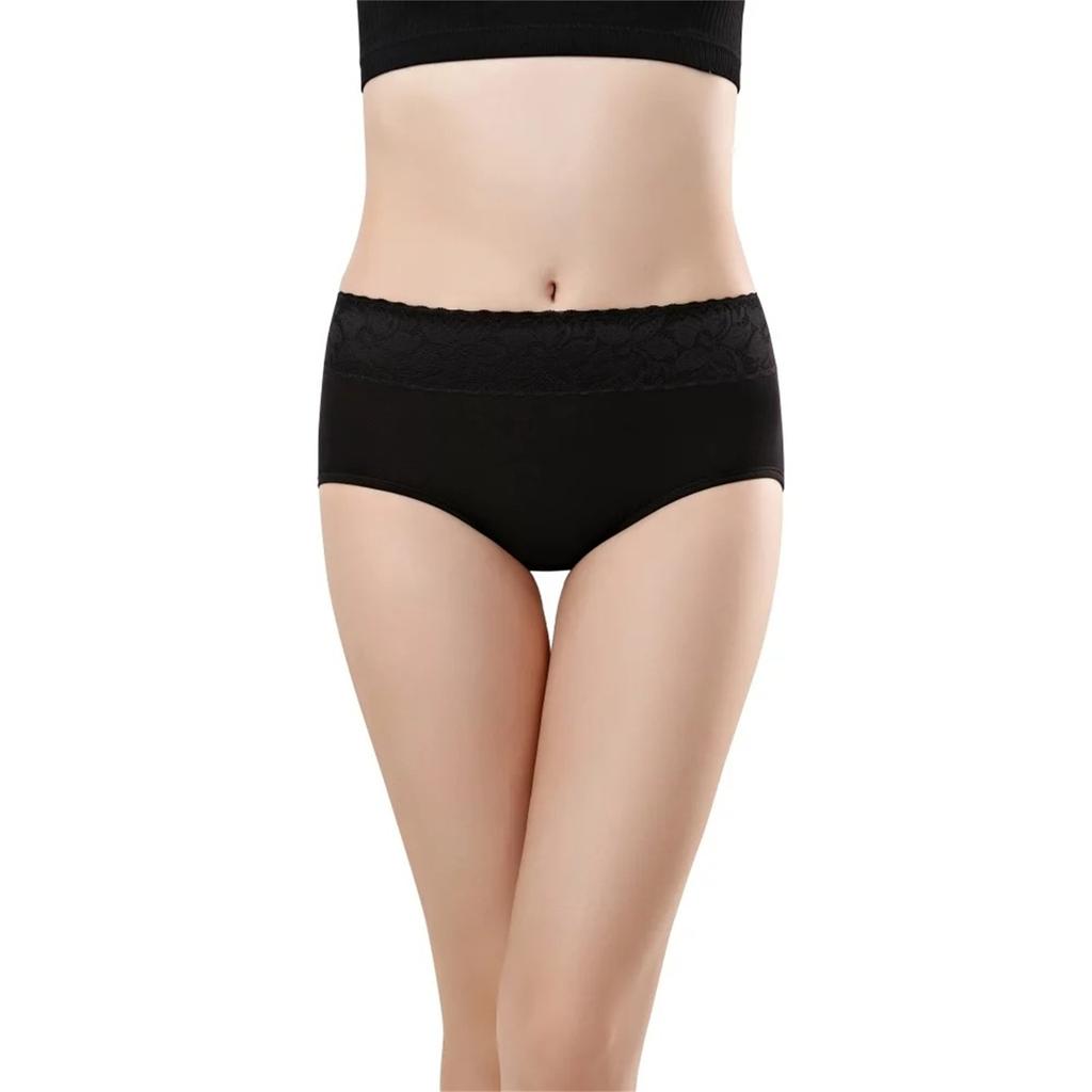 3 Pack Women Lace Cotton Panties Soft Breathable Comfortable Underwear Daily Briefs Panty Sets