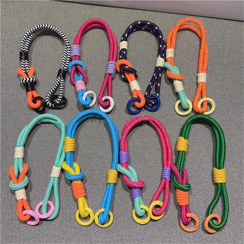 Korean Cute Colorful Mobile Phone Portable Anti-loss Lovely Knot Hand Bracelet For iPhone 16 Pro Max Samsung Flip 6 Coloed Rope