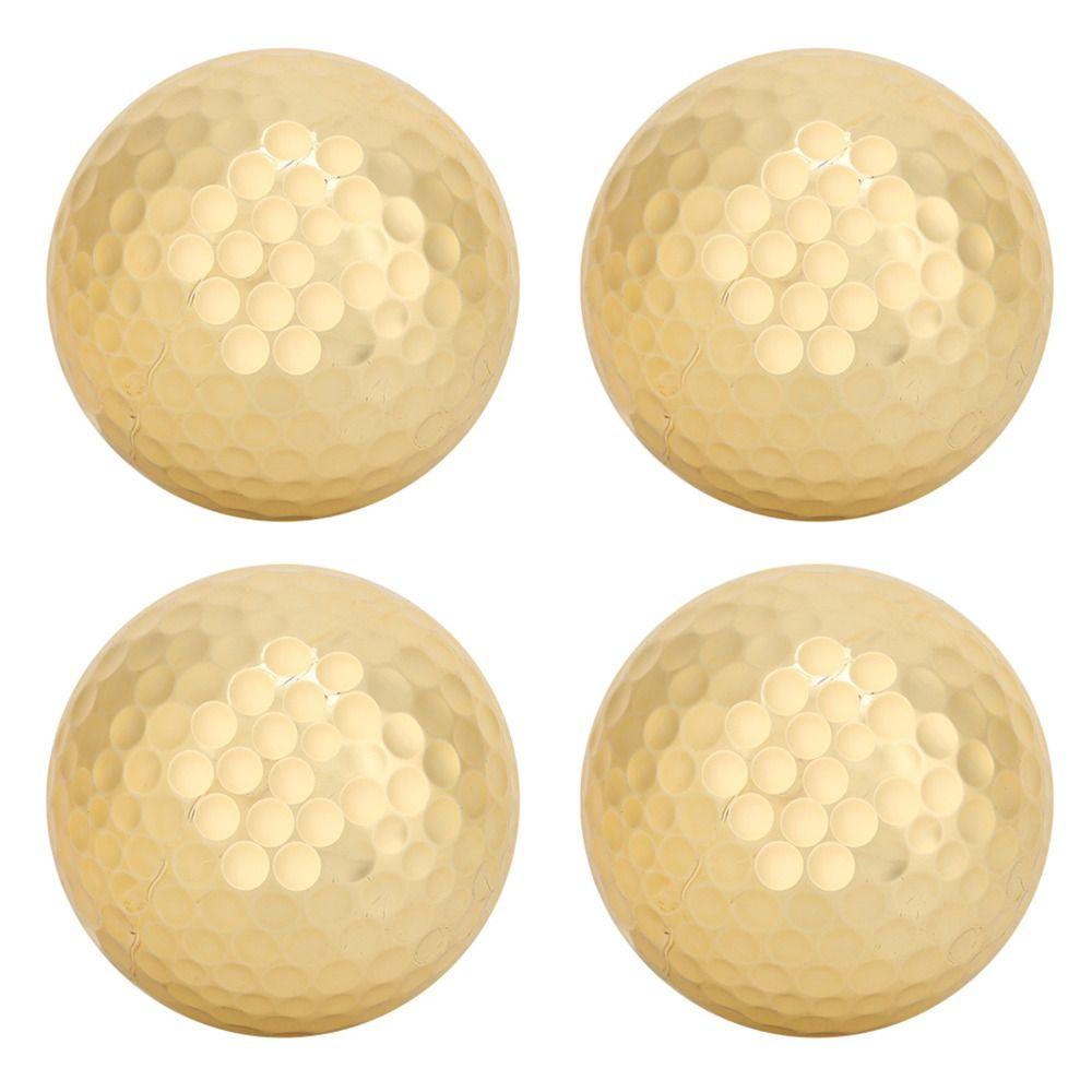 High Visibility Golden Golf Balls Golden Plating Gold Plating Golf Ball  Golf Clubs
