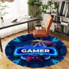 1pc Gamer Round Chair mat Area Rug - Non-Slip, Floor Mat for Office, Bedroom, and Indoor Decor c1125619