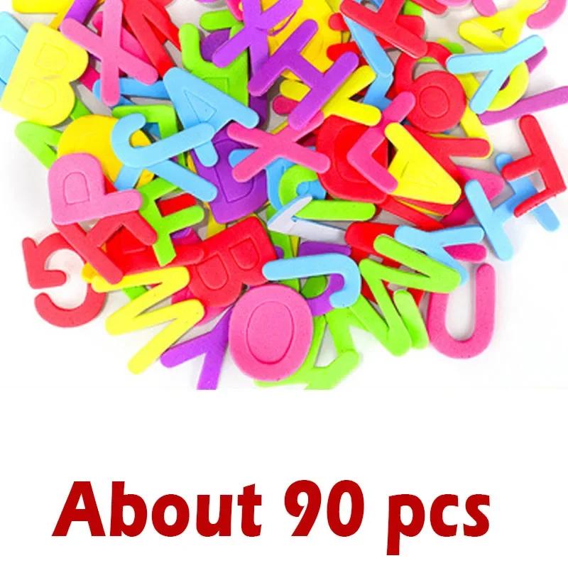45/150pcs Foam EVA Stickers Self-Adhesive Geometry Puzzle Children Number Flower Education DIY Toy Crafts Arts Making Kids Gifts