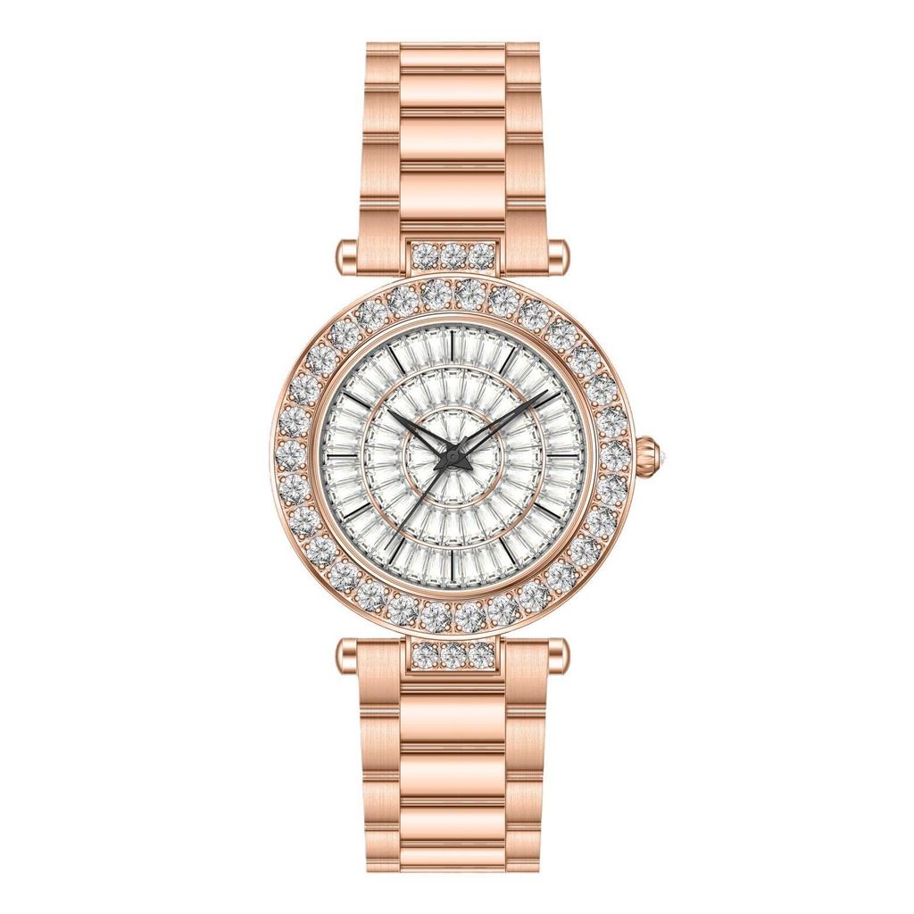 9650B Watch Large Dial Ladies Steel Belt Women'S Watch Full Diamond