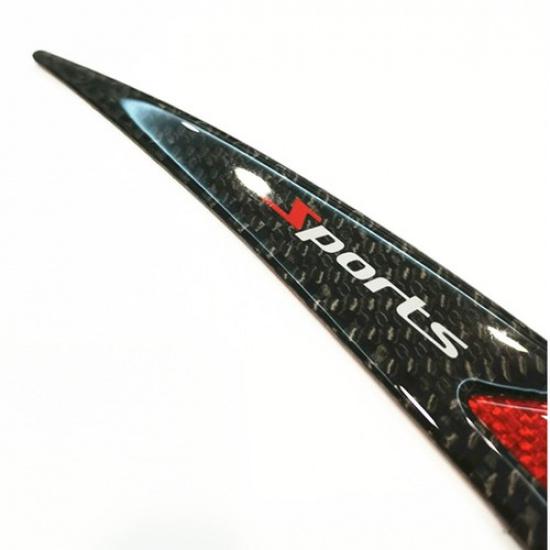 2Pcs Car Carbon Fiber Wheel Eyebrow Arch Trim Lips Strip Fender Flare Protector