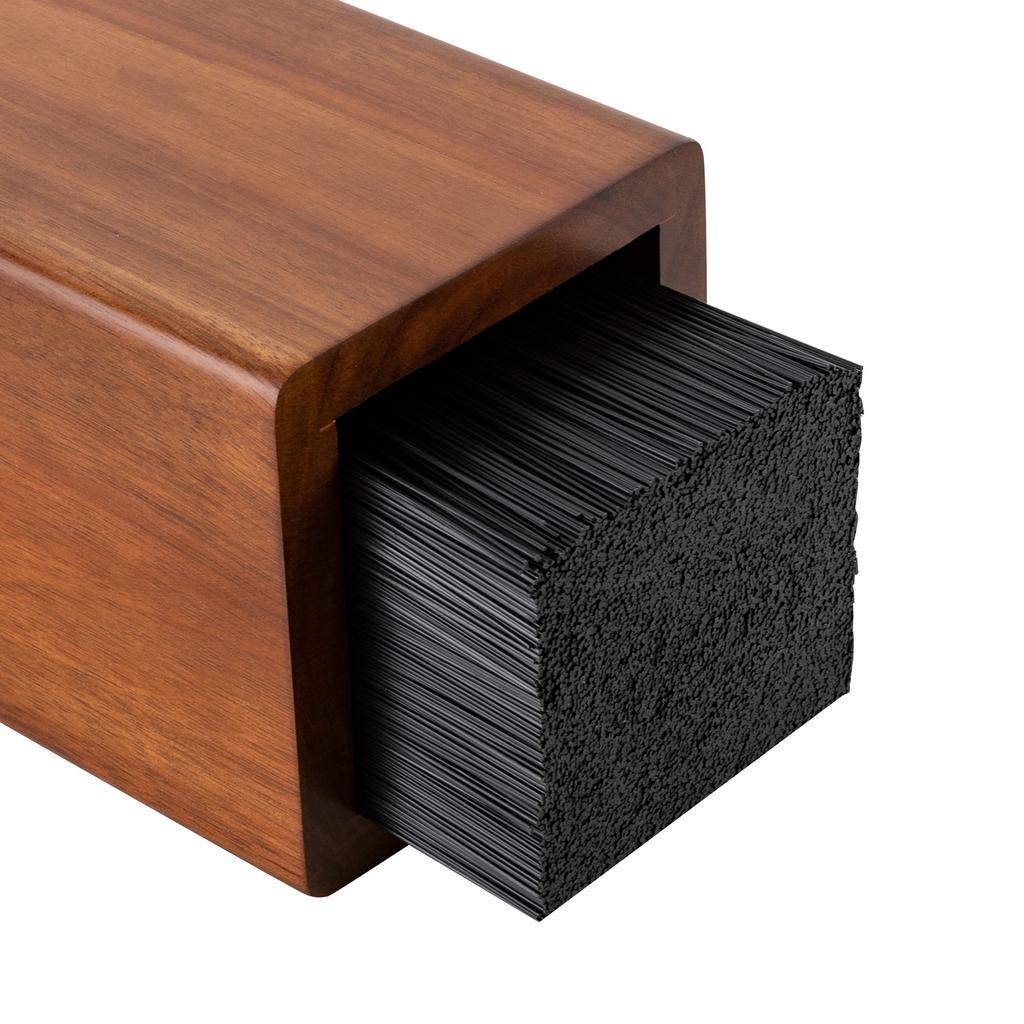 360° Rotating Magnetic Knife Block - Strong Magnet, Acacia Wood & PP Core, Drainage Holes for Dryness, Durable & Space-Saving Design (11x11x24. 6cm)