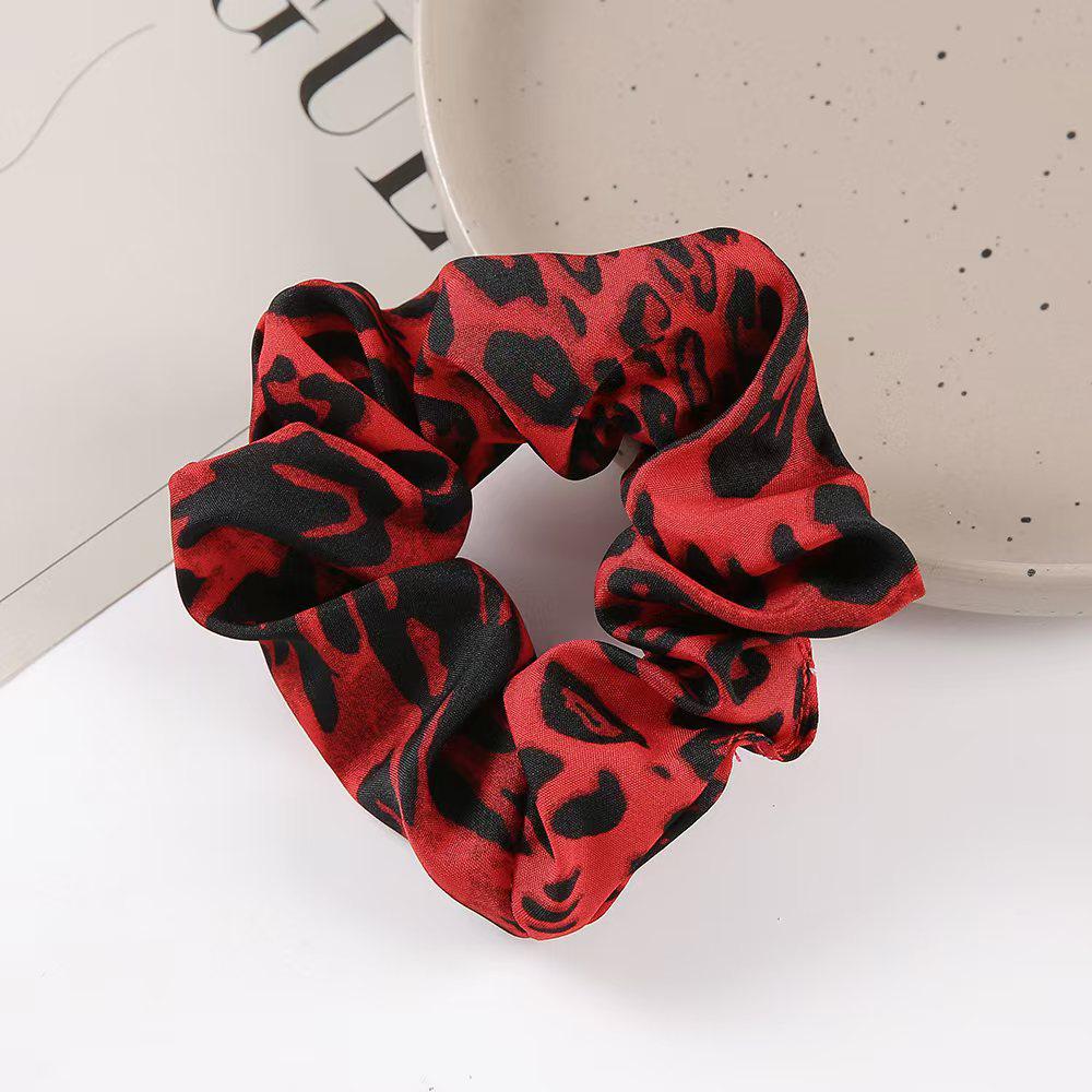 Durable High Elasticity Leopard Print Scrunchie for Adults