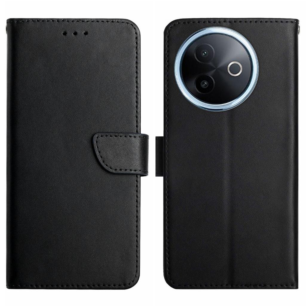 For vivo Y39 5G Case Genuine Cow Leather Phone Cover Nappa Texture