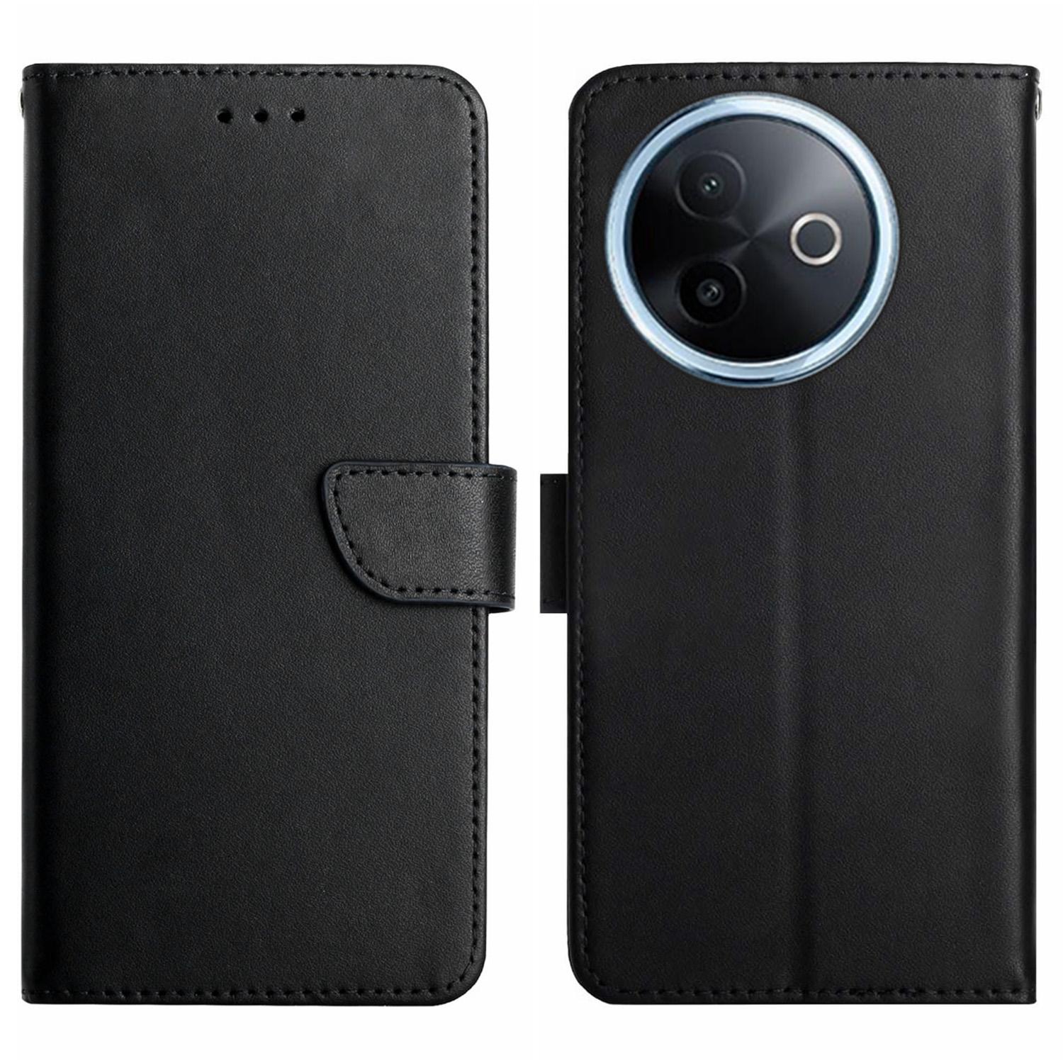 For vivo Y39 5G Case Genuine Cow Leather Phone Cover Nappa Texture A