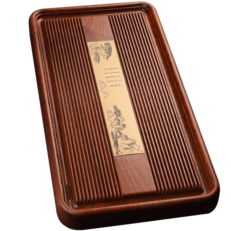 Rosewood Tea Tray, High-end Household Solid Wood Large Tea Table, Kung Fu Tea Set, Electric Wood TeaSea Tray 63X32X5CM