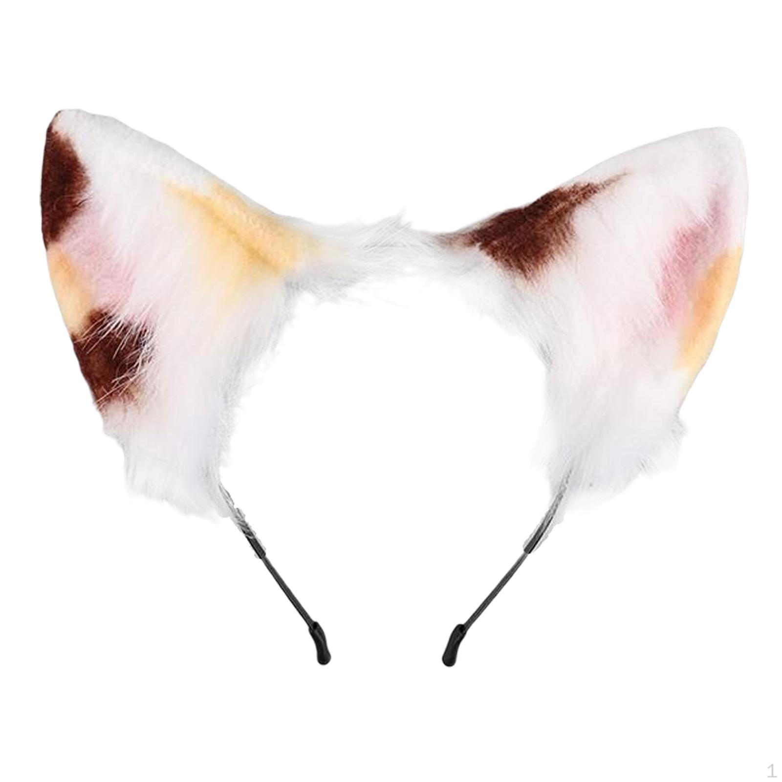 Headband Hairband Animal Hair Hoop Adjustable Headdress Headwear for Holiday Party Favor Costume Multicolor