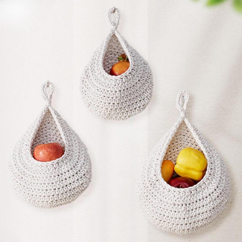 Droplet Wall Hanging Basket Boho Wall Decor Hanging Flower Pot Woven Wall