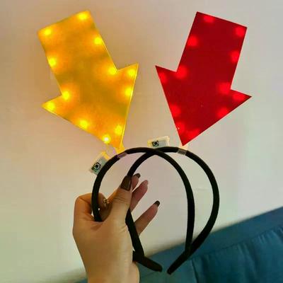 Einzigartiges Pfeillicht-Stirnband Lustiges Fragezeichen-Haarband Weihnachtsgeschenke Kopfschmuck für Mädchen Urlaubs-Haarreif Kostüm-Kopfschmuck