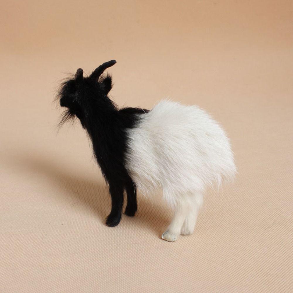Simulation Goat Plush Toys Cute Goat  Figurine Ornament Goat Plush Doll  Yard