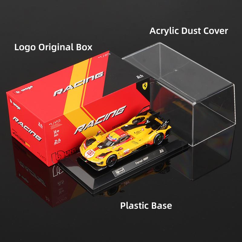 Burago 1:43 2024 Ferrari 499P #83 Legierungs-Rennwagenmodell 24h Le Mans Rennen Diecast Fahrzeuge Spielzeug
