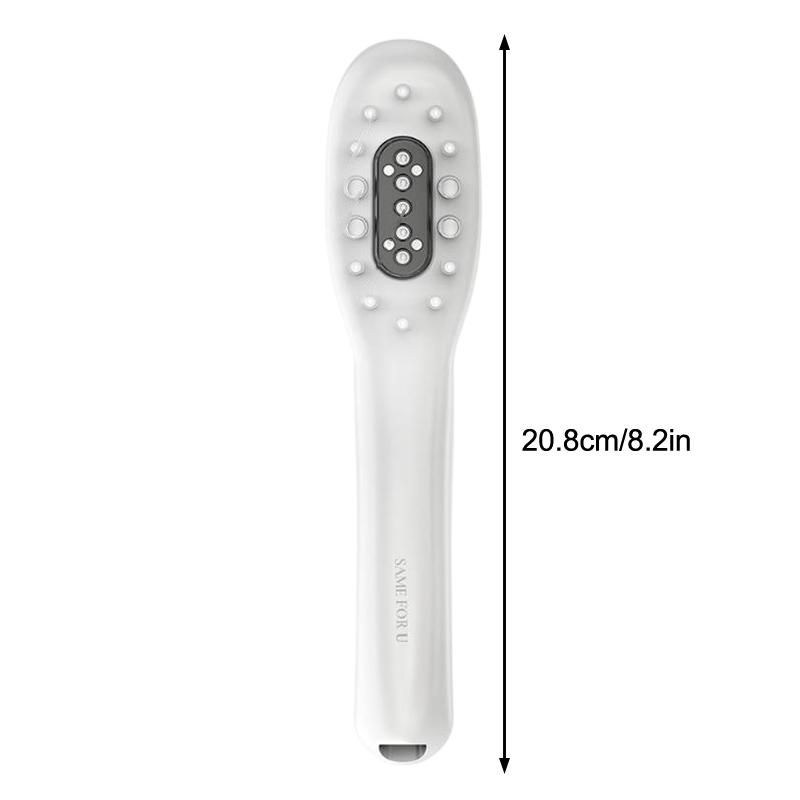 Electric Scalp Massage Comb Red Blue Led Light Therapy Ems Vibration Massage Brush Anti-Hair Loss Medicine Scalp Oil Applicator