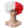 Afro Polska Fan Wig In Red and White Colors
