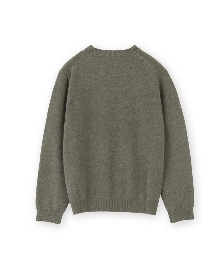 Beulaunyadeu W Extra Super Fine Crewneck Knit, Olive Gray