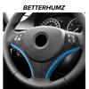 For BMW E90 E92 E93 Made of Alcantara Steering Wheel Trim Covers M Performance Stickers Carbon Fiber Car Interior Accessories