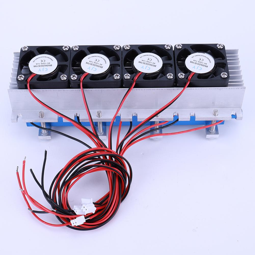 288W Thermoelectric Cooler DC12V Air Conditioner Cooling System Semiconductor Cooling System DIY Kit for Air Conditioning Fan