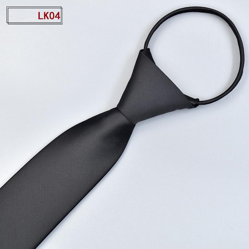 

Мужской благородный галстук для свадебной вечеринки, деловые официальные костюмы, модный удобный предварительно завязанный галстук на молнии, узкий галстук чёрный