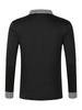 2023 Men's Contrast Color Long-Sleeved Polo Shirts for Spring and Autumn