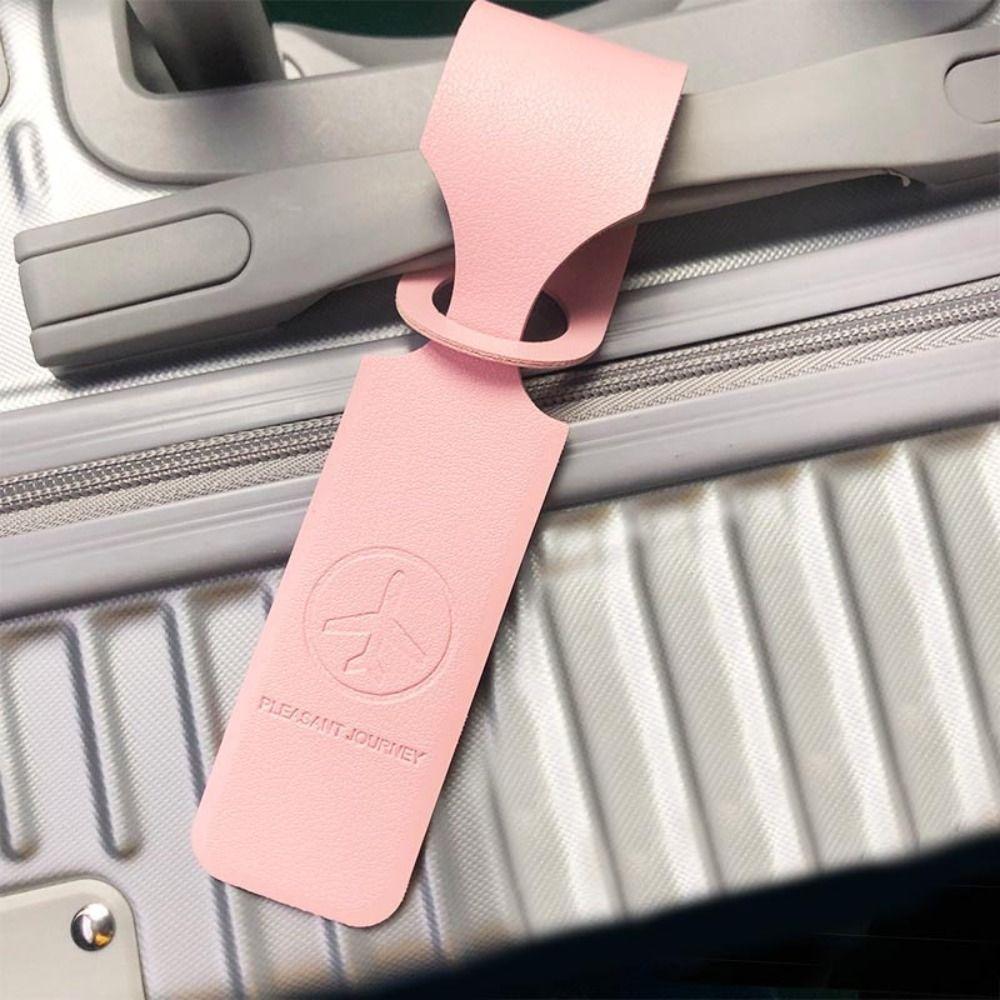 

Бирка для сумки из ПУ кожи, бирка для багажа, посадочный талон, бирка для чемодана, дорожные аксессуары розовый