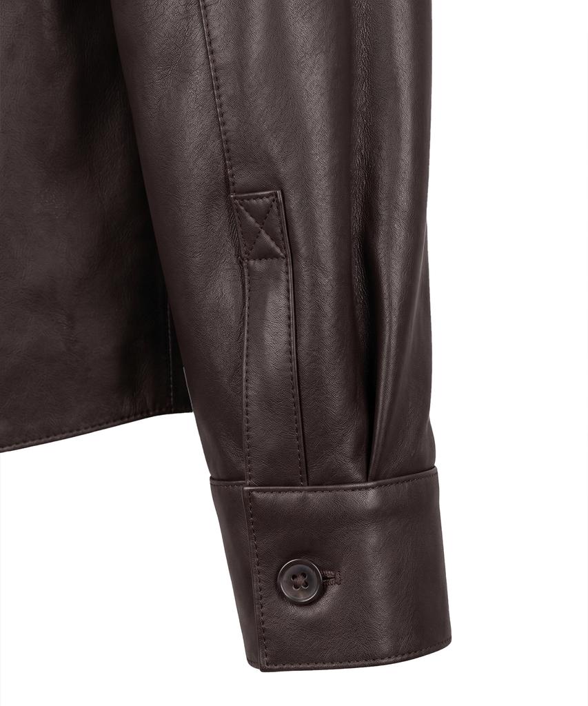 PINBLACK Out-Pocket Naked Leather Shacket