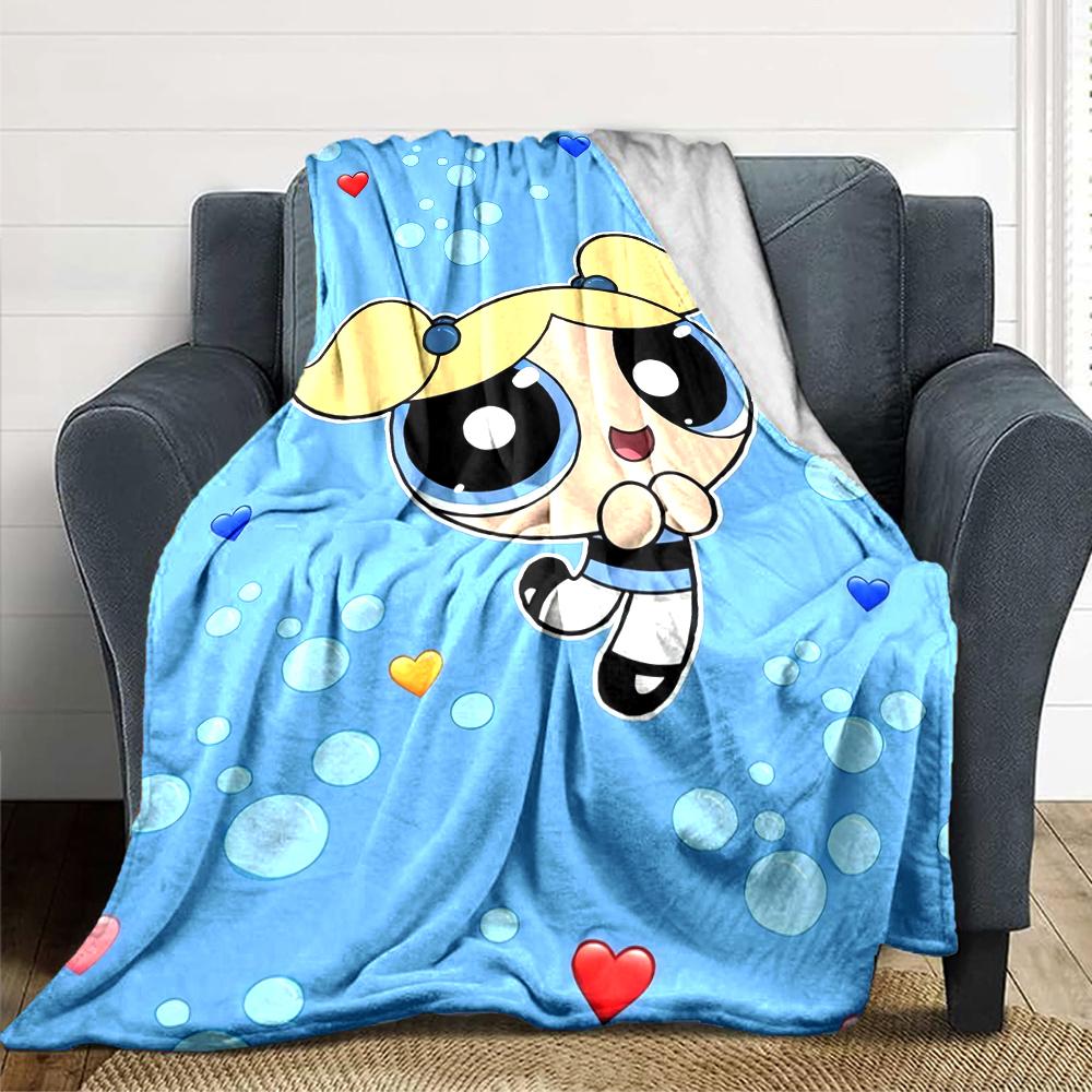 1Pc Powerpuff Girls Blanket For Couch Bed Plush Cozy Fuzzy Blanket Super Soft Warm Blankets For Fall And Winter 0918295
