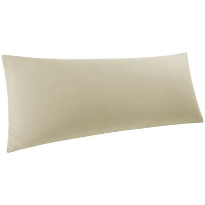 PiccoCasa Poduszka do ciała długa z 1 poszewką 50x160cm, Mikrofibra, Gładka, Nordycka, Rozmiar naturalny, Poszewka, Zamek błyskawiczny, Sztuka, Khaki,
