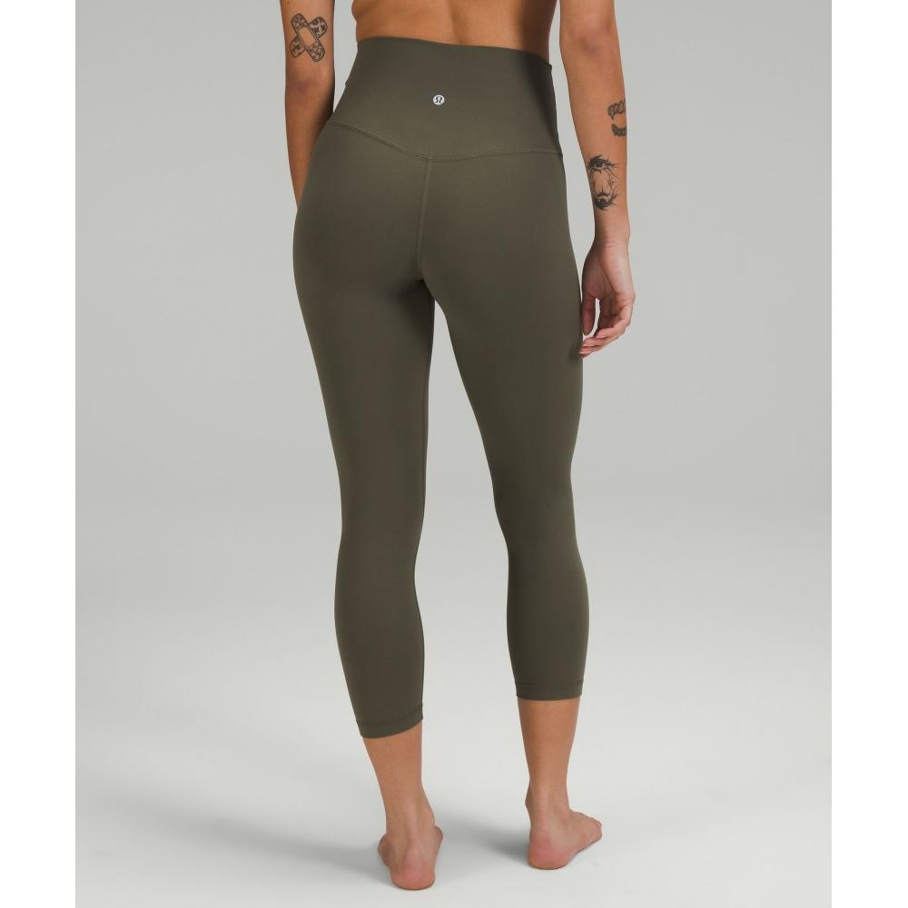 Lululemon Align  High Rise Crop 23  Army Green
