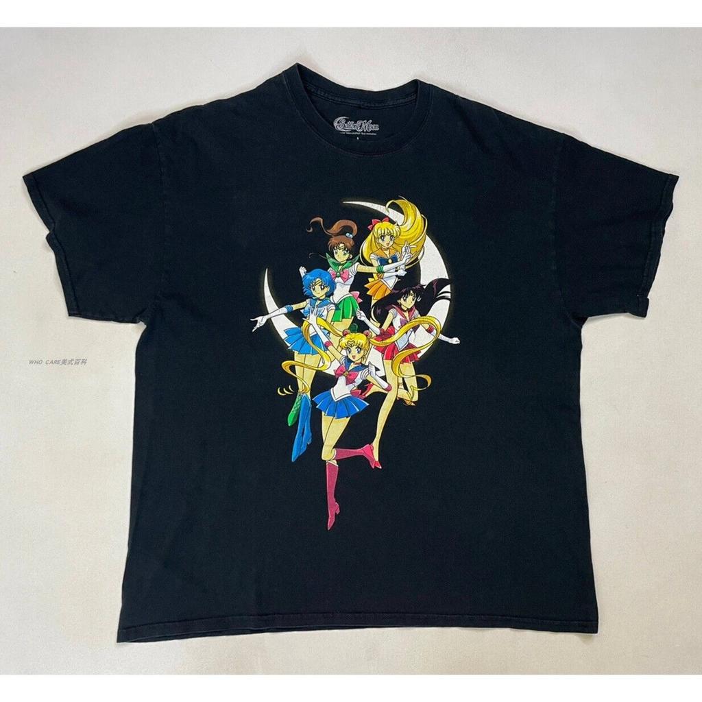 Summer 2026 Sailor Moon Warrior of The Inner Solar System Retro Group Street Trend 100 Cotton Print Tshirt Malefemale Top