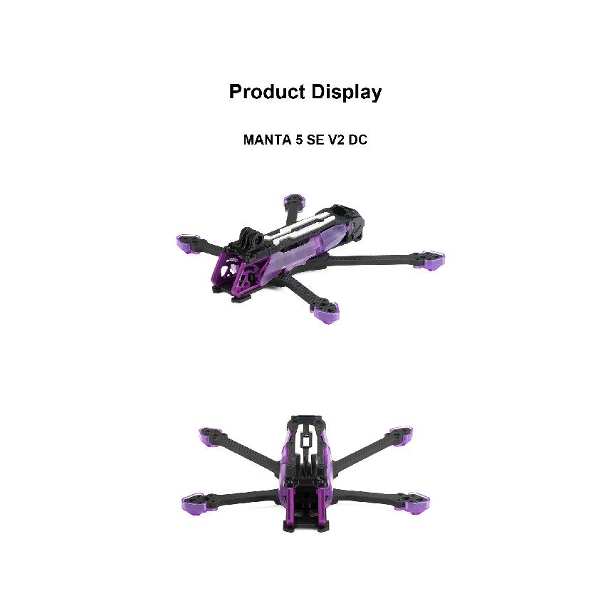 Axisflying MANTA 5 SE V2 Frame kit Performance Evolved - Enjoy Every Flight /DC/Squashed X Recommended 2207/ 2505 Series Motor