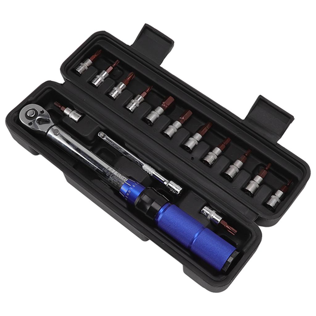 Fahrrad Drehmomentschlüssel Set 1/4 Zoll Antrieb Drehmomentschlüssel 2 bis 14 Nm Fahrrad Werkzeugsatz Fahrrad Reparaturset
