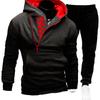New Fashionable And Versatile Men'S Casual Suit, Outdoor Sports And Fitness Cardigan, Hooded Long Sleeved Pants Set