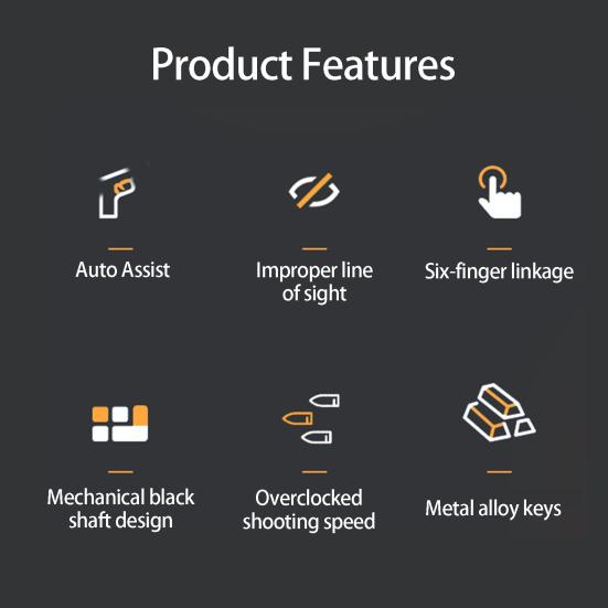 Spouštěče telefonu Čtyřpolohové nastavení Šestiprsté propojení Jednoklikový výbuch Pomocné stisknutí Uchopení Kovová slitina Tlačítka Pevně upevněná Mobilní hra