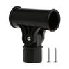 Yard Cover Joint Support Replacement Part, Black Upper Socket Piece with Lower Turn Knob and 2 Screws for Deck Balcony Shade Service