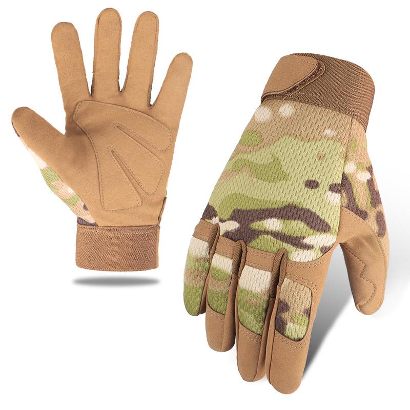 

Outdoor mountaineering protective gloves sports riding motorcycle gloves wear-resistant breathable full finger touch screen tactical gloves men XL