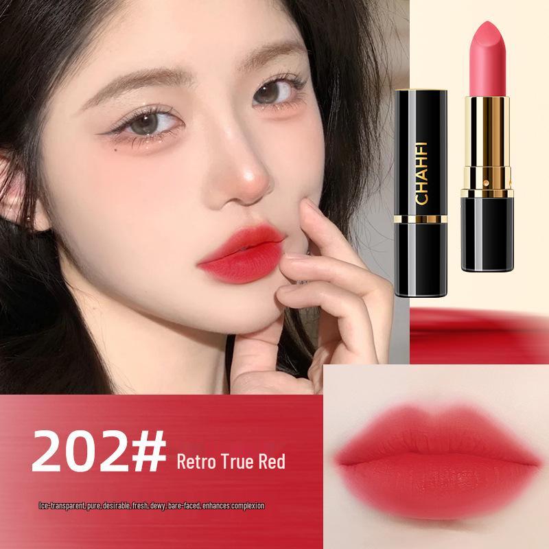 Moisturizing Matte Lipstick: Nourishing, Waterproof, Long-lasting, and Transfer-resistant.