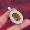 Citrine Pendant, 925 Solid Sterling Silver Gemstone Jewelry, Handmade Pendant, For Thanksgiving