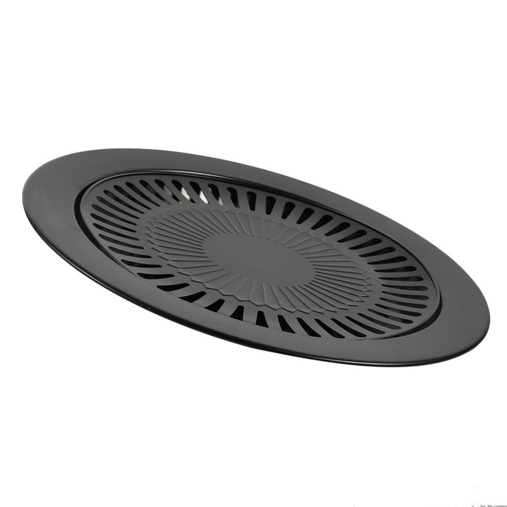 Nonstick Barbecue Pan Round Roasting Trays Multipurpose Grill Rack Home Kitchen