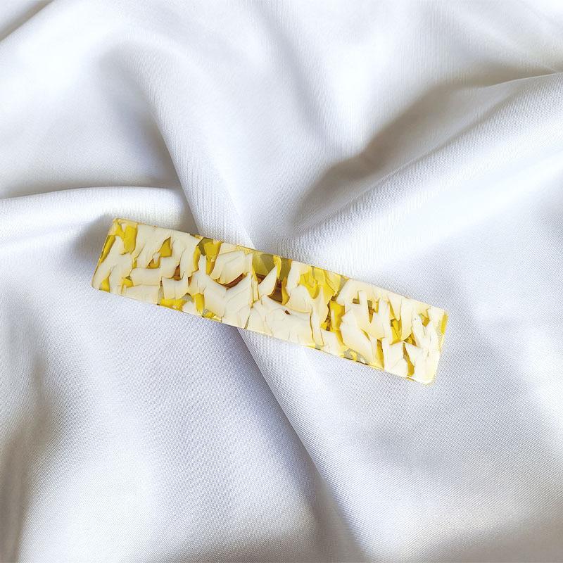 Koreanische Neue Florale Essigsäure Haarnadel Mode 10,5 cm Langer Streifen Federklemme Französische Pferdeschwanzklemme Haaraccessoires