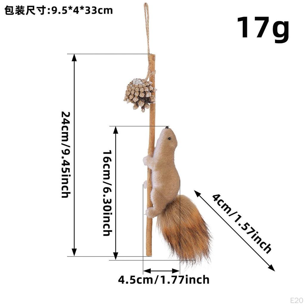 Squirrel Statue Gifts Cute Hanging Animal Sculpture for Office Xmas Tabletop