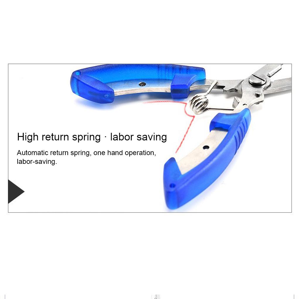 Fishing Pliers Stainless Steel Anti-skid Plastic Handle Fish Hook Remover Scissor Tackle Equipment Tools Supplies