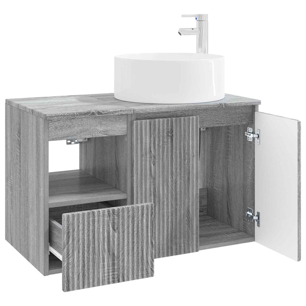 Bathroom Furniture Set 2 Pcs Grey Sonoma Engineered Wood