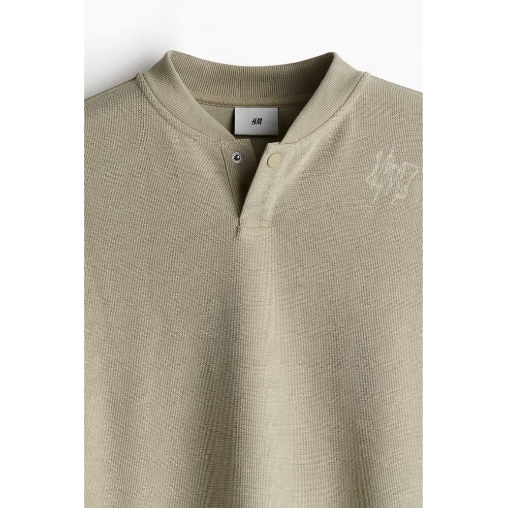 H M Jersey sweatsHirt Loose Fit Sage Green