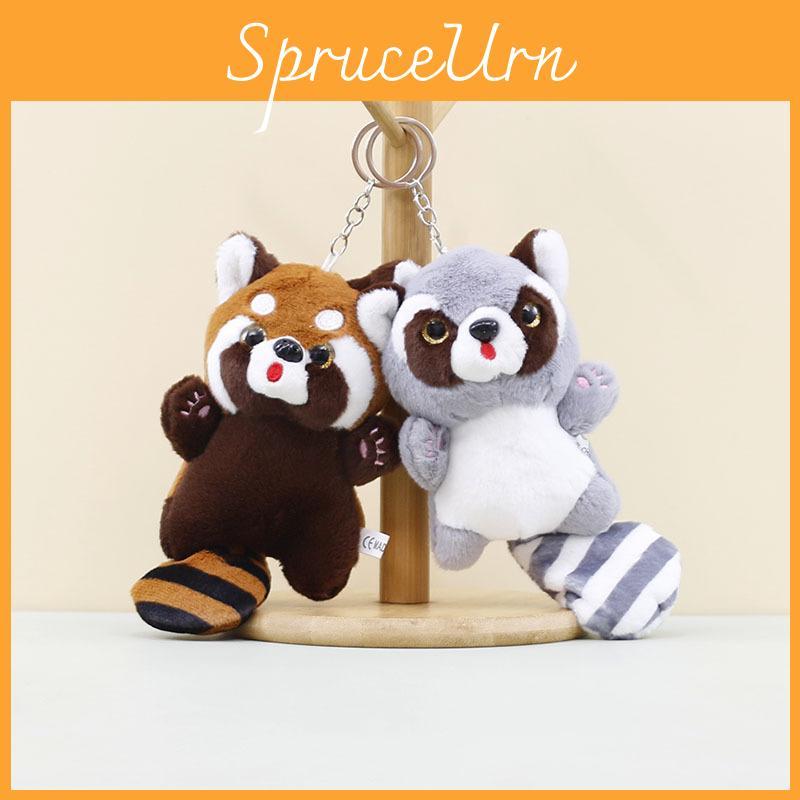 Lovely Raccoon Plush Toy Keychain Stuffed Panda Doll Perfect For Gifting